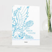 Mechanischer Schädel Geburtstag Karte (Rückseite)