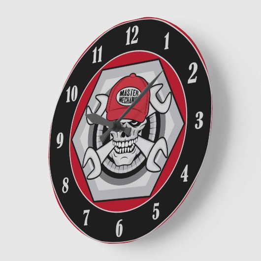 Mechanischer Schädel Große Wanduhr (Winkel)