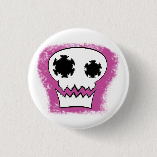 Mechanischer Schädel-Knopf Button (Vorderseite)