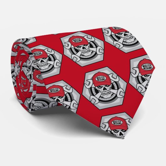 Mechanischer Schädel Krawatte (Gerollt)