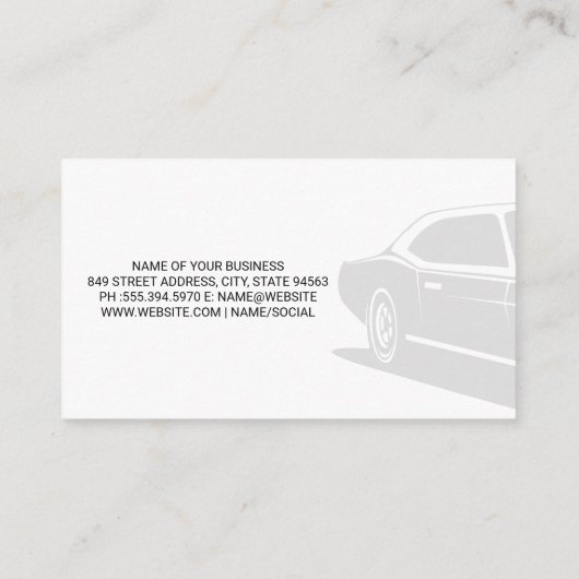 Mechanischer Schraubendreher Visitenkarte (Rückseite)