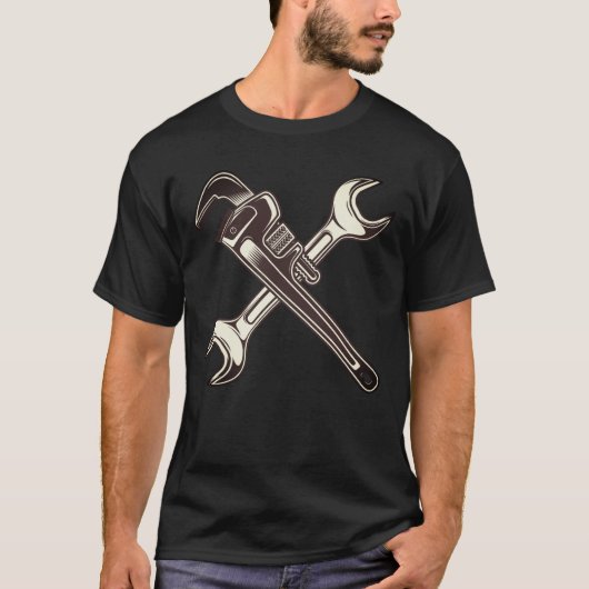 Mechanischer Spanner mit Bauklammerschlüssel T-Shirt (Vorderseite)