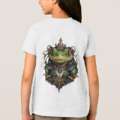 "Mechanischer Sprung: Der Steampunk-Grüner Frosch" Tri-Blend Shirt (Rückseite)