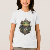 "Mechanischer Sprung: Der Steampunk-Grüner Frosch" Tri-Blend Shirt (Vorderseite)