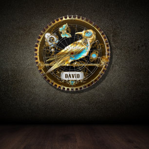 Mechanischer Steampunk mit Golden Bird Brass Gear Dartscheibe