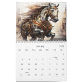 Mechanischer Steampunk-Stil Kalender (Jan 2027)