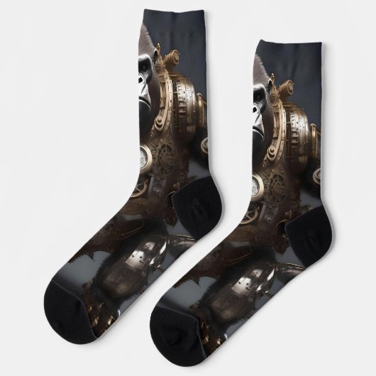 Mechanischer Steampunked Gorilla, Socken (Linkes Detail)
