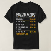 Mechanischer Stundenlohn-Mechaniker T-Shirt (Design vorne)