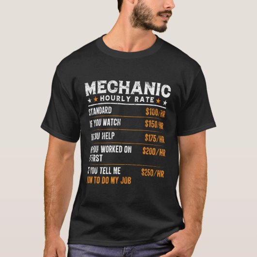 Mechanischer Stundenlohn T-Shirt (Vorderseite)