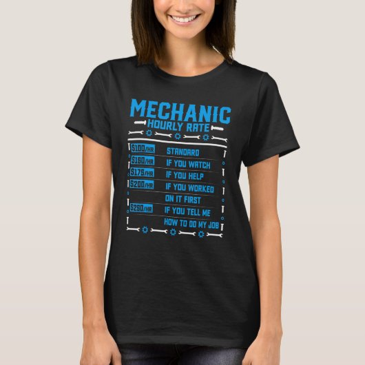 Mechanischer Stundensatz Auto T-Shirt (Vorderseite)