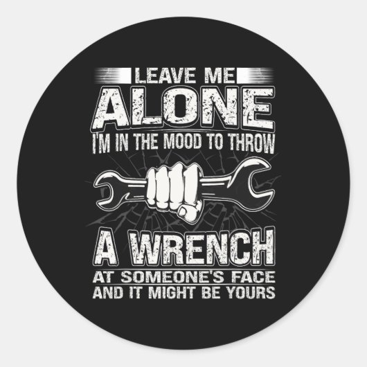 Mechanischer Typ Garage 20 Runder Aufkleber (Vorderseite)