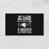 Mechanischer Typ Garage 20 Visitenkarte (Rückseite)