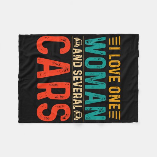 Mechanischer Vater I Liebe 1 Frau und mehrere Auto Fleecedecke (Vorderseite (Horizontal))