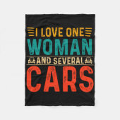 Mechanischer Vater I Liebe 1 Frau und mehrere Auto Fleecedecke (Vorderseite)