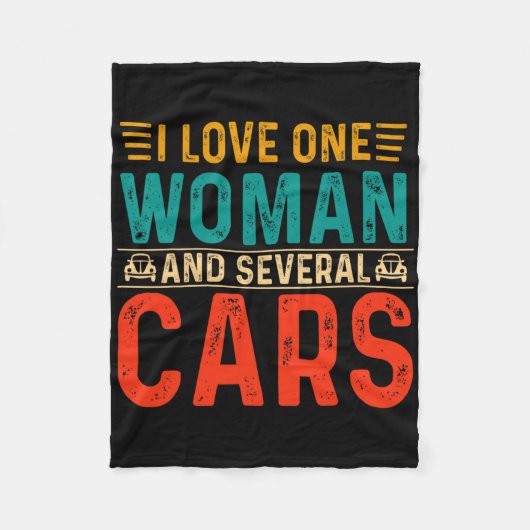 Mechanischer Vater I Liebe 1 Frau und mehrere Auto Fleecedecke (Vorderseite)