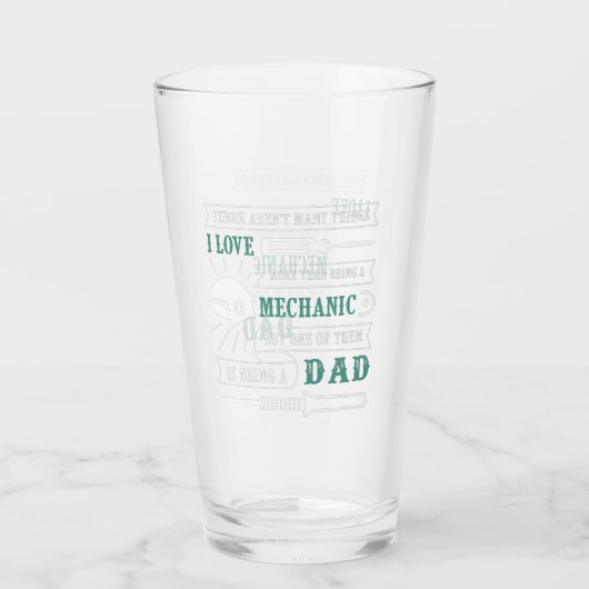 Mechanischer Vater | Vatertag Glas (Rückseite)