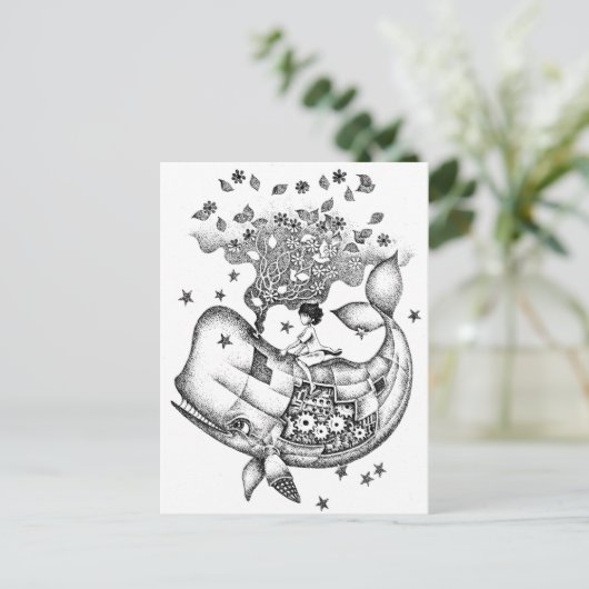 Mechanischer Wal Postkarte (Stehend Vorderseite)