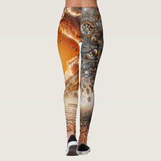 Mechanischer Zeitbaum Leggings (Rückseite)