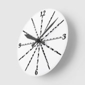 Mechanisches 12-fach gedrehtes Dreiecke-Muster Runde Wanduhr (Winkel)