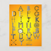 MECHANISCHES ALPHABET POSTKARTE (Vorderseite)