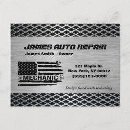 Mechanisches amerikanisches Auto Reparatur-Geschäf Postkarte