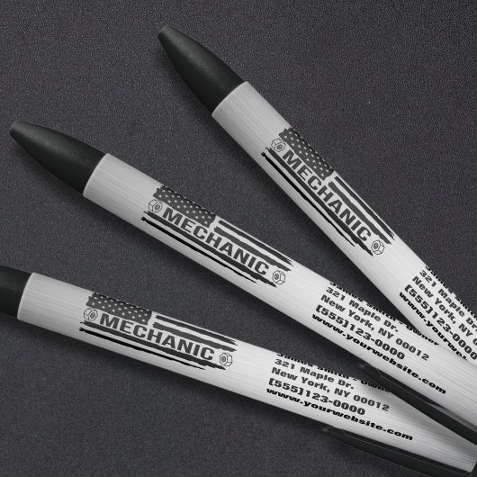 Mechanisches amerikanisches Auto-Reparaturlogo Kugelschreiber