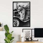 Mechanisches Auto für Frauen 1925 Poster (Heimbüro)