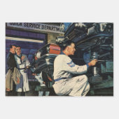 Mechanisches Auto für Vintage Car Repair Geschenkpapier Set (Vorderseite 3)