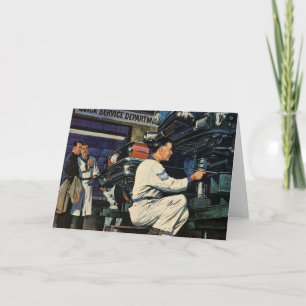 Mechanisches Auto für Vintage Car Repair Karte