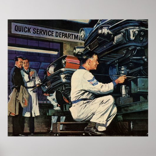 Mechanisches Auto für Vintage Car Repair Poster (Vorne)