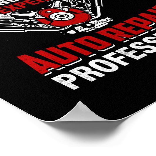 Mechanisches Auto Nr. 1 Sachverständiger Poster (Ecke)