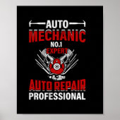 Mechanisches Auto Nr. 1 Sachverständiger Poster (Vorne)