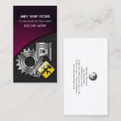 Mechanisches Auto Reparatur Kolbengetriebe Visitenkarte (Vorne/Hinten)