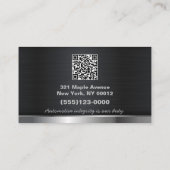 Mechanisches Auto Reparatur Motor QR Code Visitenkarte (Rückseite)