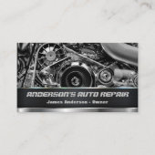 Mechanisches Auto Reparatur Motor QR Code Visitenkarte (Vorderseite)