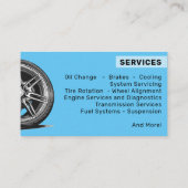 Mechanisches Auto Visitenkarte (Rückseite)