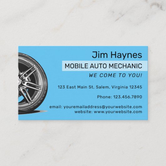 Mechanisches Auto Visitenkarte (Vorderseite)