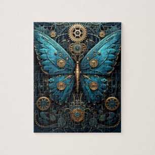 Mechanisches Blau-Monarch-Schmetterling-Puzzle Puzzle