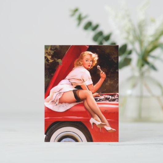 Mechanisches Button nach oben Postkarte (Stehend Vorderseite)