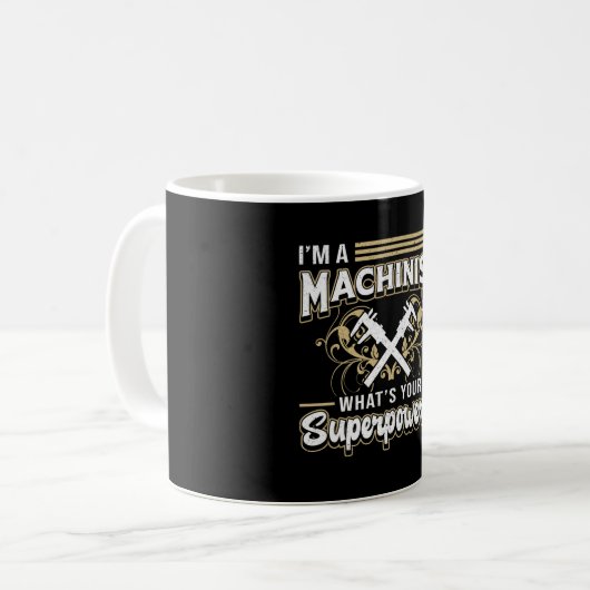 Mechanisches CNC-Maschinengeschenk Kaffeetasse (Vorderseite Links)