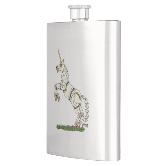 Mechanisches Einhorn Flachmann (Links)