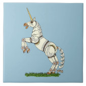 Mechanisches Einhorn Fliese (Vorderseite)