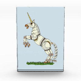 Mechanisches Einhorn Fotoblock