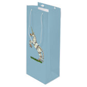 Mechanisches Einhorn Geschenktüte Für Weinflaschen (Vorderseite Schrägansicht)