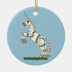 Mechanisches Einhorn Keramik Ornament