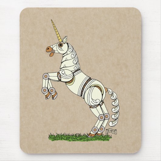 Mechanisches Einhorn-Mauspad Mousepad (Vorne)