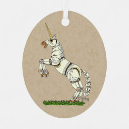 Mechanisches Einhorn Ornament Aus Metall