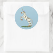 Mechanisches Einhorn Runder Aufkleber (Tasche)