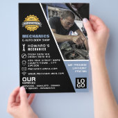 Mechanisches Foto Auto Mechanik und Reparatur Werb Flyer (Hand)