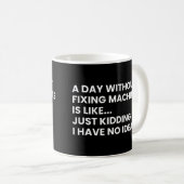 Mechanisches Funny Work Sprichwort Kaffeetasse (VorderseiteRechts)